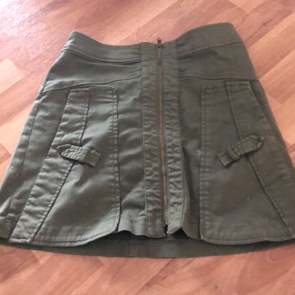 Zara front zip skirt